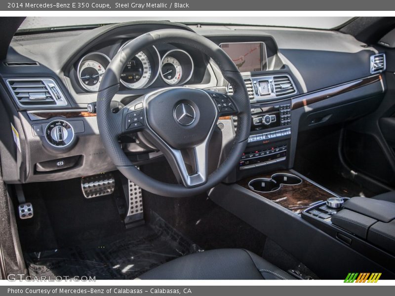 Steel Gray Metallic / Black 2014 Mercedes-Benz E 350 Coupe