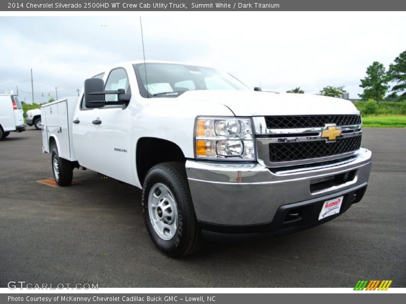 Summit White / Dark Titanium 2014 Chevrolet Silverado 2500HD WT Crew Cab Utlity Truck
