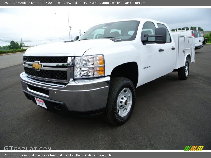 Summit White / Dark Titanium 2014 Chevrolet Silverado 2500HD WT Crew Cab Utlity Truck