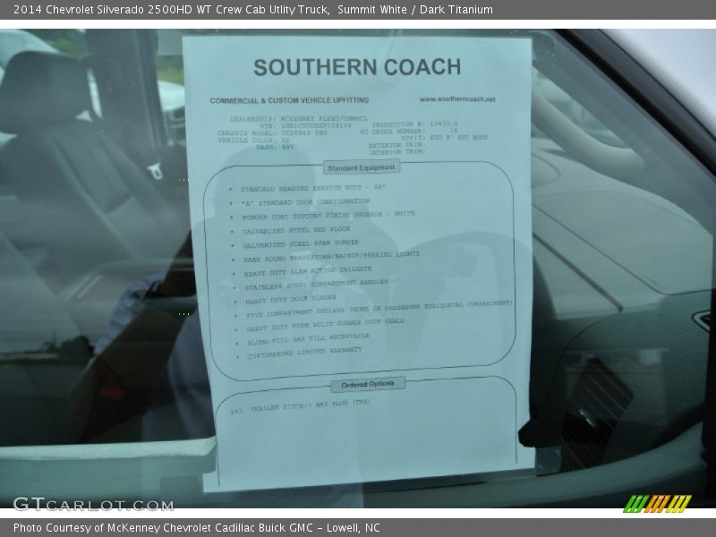 Summit White / Dark Titanium 2014 Chevrolet Silverado 2500HD WT Crew Cab Utlity Truck