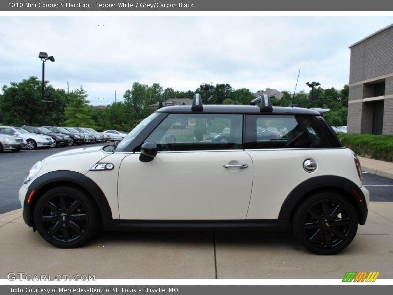 Pepper White / Grey/Carbon Black 2010 Mini Cooper S Hardtop