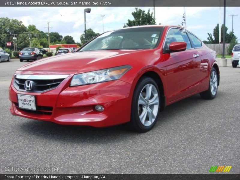San Marino Red / Ivory 2011 Honda Accord EX-L V6 Coupe