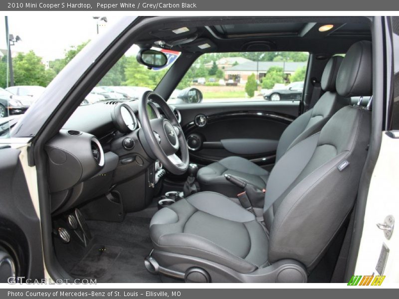 Pepper White / Grey/Carbon Black 2010 Mini Cooper S Hardtop