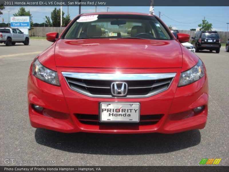San Marino Red / Ivory 2011 Honda Accord EX-L V6 Coupe