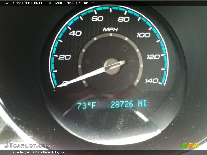 Black Granite Metallic / Titanium 2011 Chevrolet Malibu LT