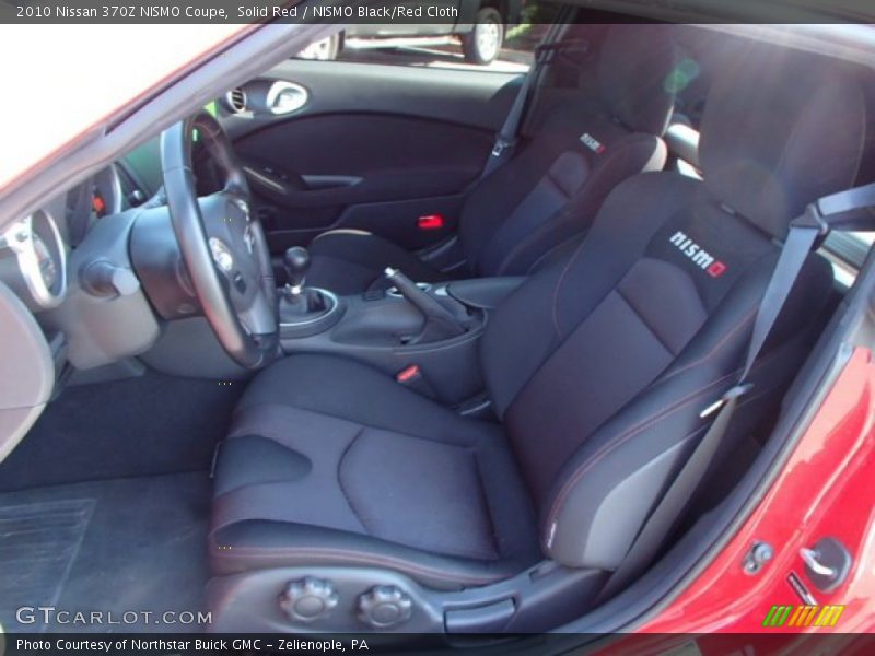 Solid Red / NISMO Black/Red Cloth 2010 Nissan 370Z NISMO Coupe
