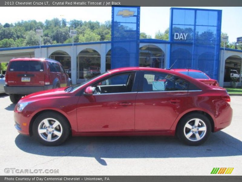 Crystal Red Metallic Tintcoat / Jet Black 2013 Chevrolet Cruze LT