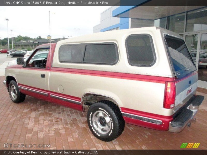 Medium Red Metallic / Red 1991 GMC Sierra 1500 SLE Regular Cab