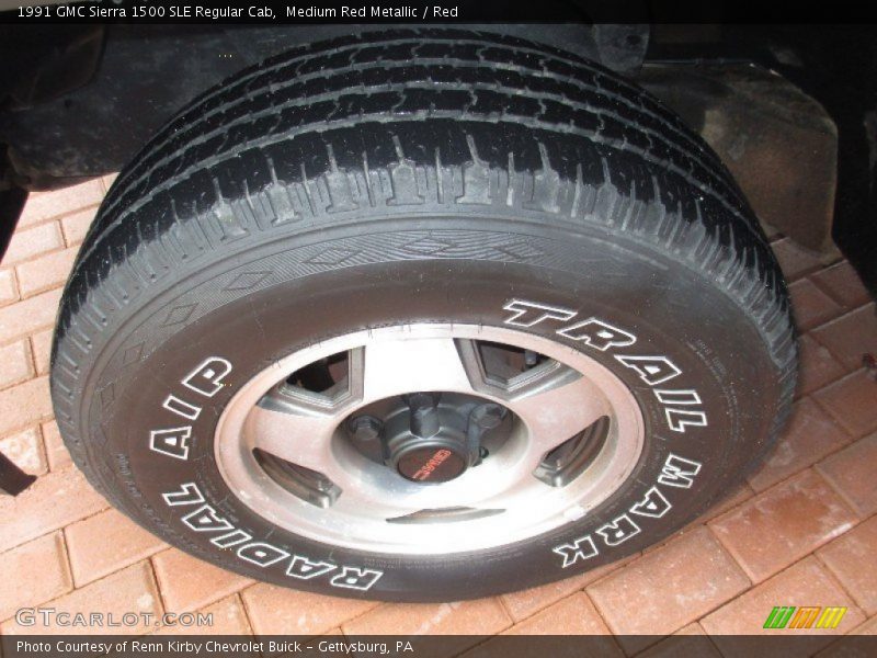 Medium Red Metallic / Red 1991 GMC Sierra 1500 SLE Regular Cab