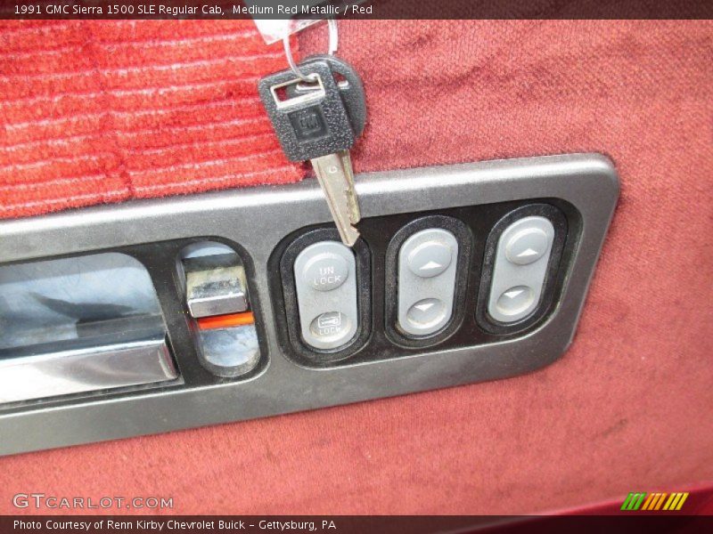 Medium Red Metallic / Red 1991 GMC Sierra 1500 SLE Regular Cab