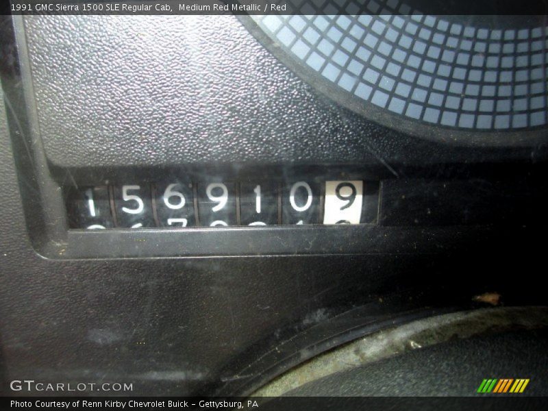 Medium Red Metallic / Red 1991 GMC Sierra 1500 SLE Regular Cab