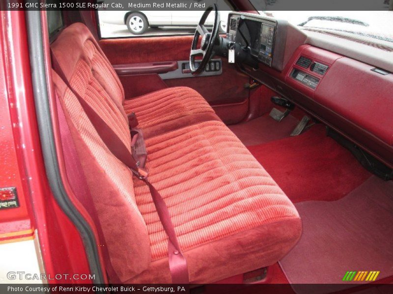  1991 Sierra 1500 SLE Regular Cab Red Interior