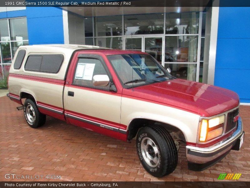  1991 Sierra 1500 SLE Regular Cab Medium Red Metallic
