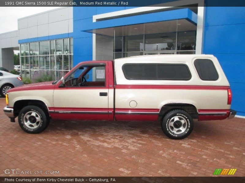 Medium Red Metallic / Red 1991 GMC Sierra 1500 SLE Regular Cab