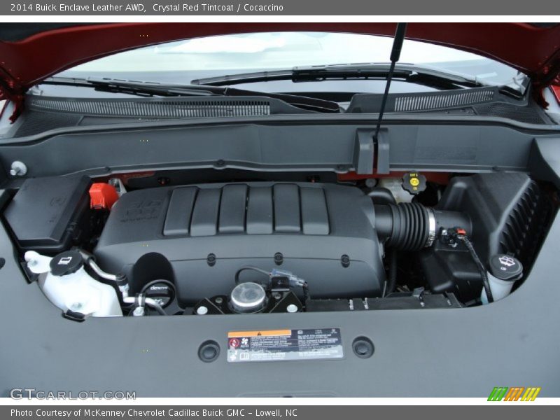 Crystal Red Tintcoat / Cocaccino 2014 Buick Enclave Leather AWD
