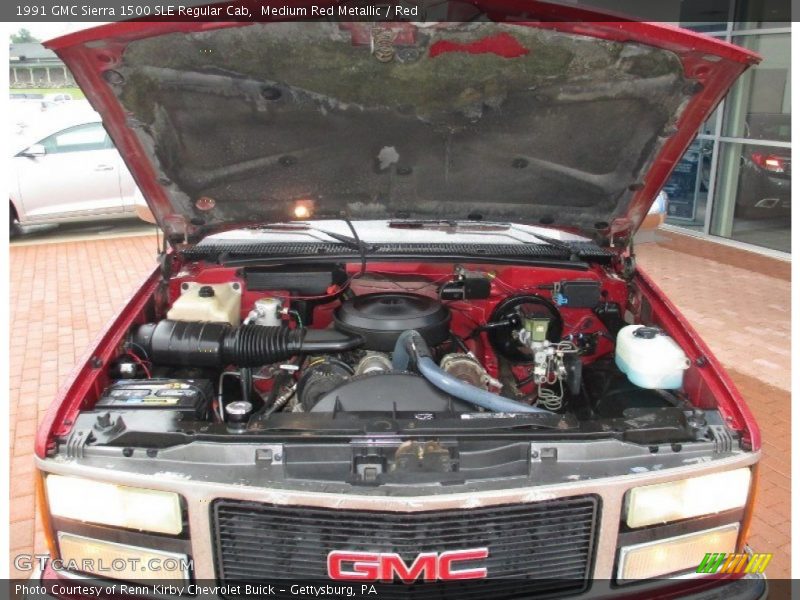 Medium Red Metallic / Red 1991 GMC Sierra 1500 SLE Regular Cab
