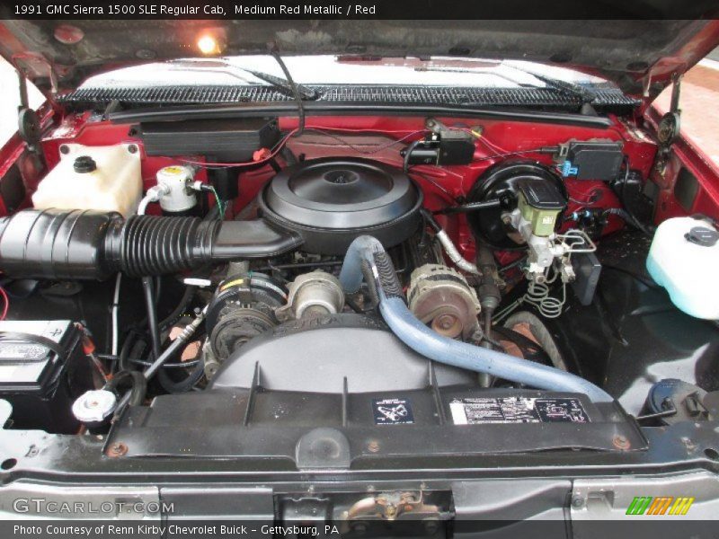 Medium Red Metallic / Red 1991 GMC Sierra 1500 SLE Regular Cab