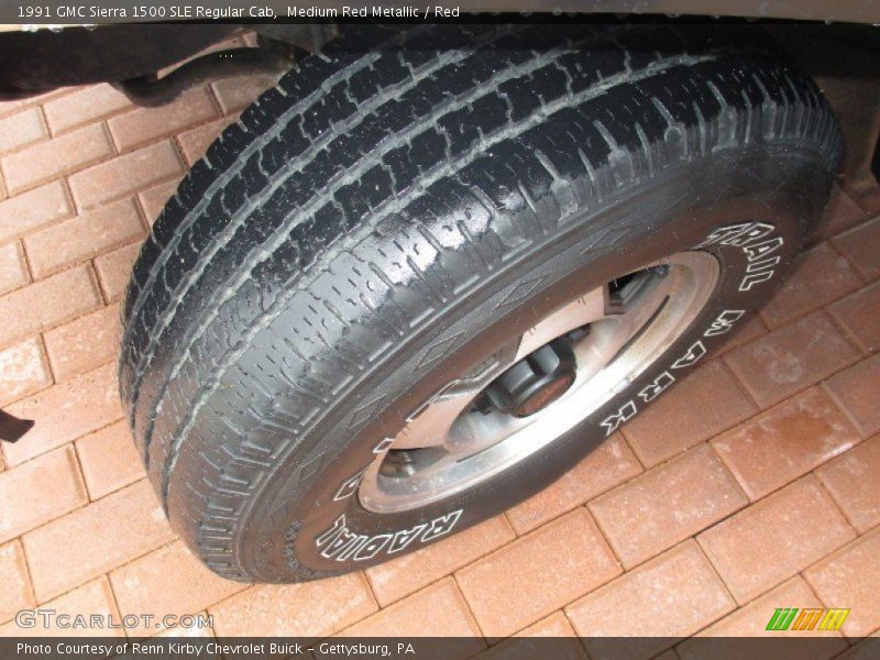 Medium Red Metallic / Red 1991 GMC Sierra 1500 SLE Regular Cab