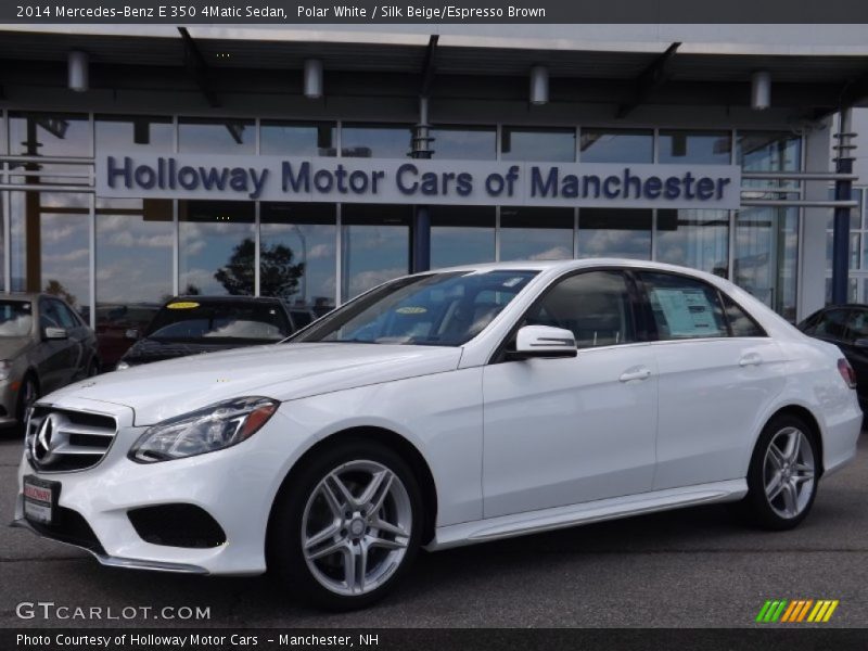 Polar White / Silk Beige/Espresso Brown 2014 Mercedes-Benz E 350 4Matic Sedan