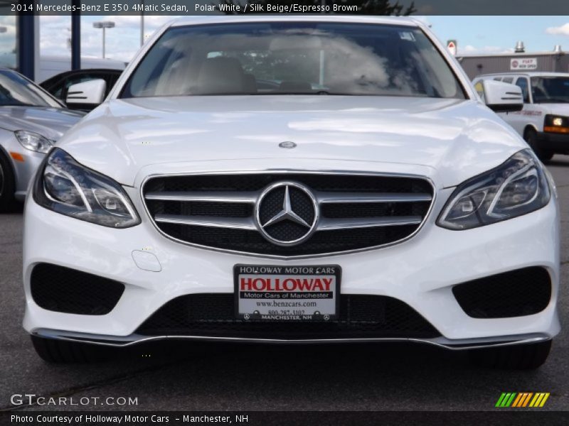 Polar White / Silk Beige/Espresso Brown 2014 Mercedes-Benz E 350 4Matic Sedan