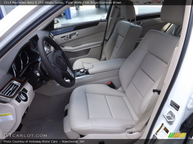Polar White / Silk Beige/Espresso Brown 2014 Mercedes-Benz E 350 4Matic Sedan