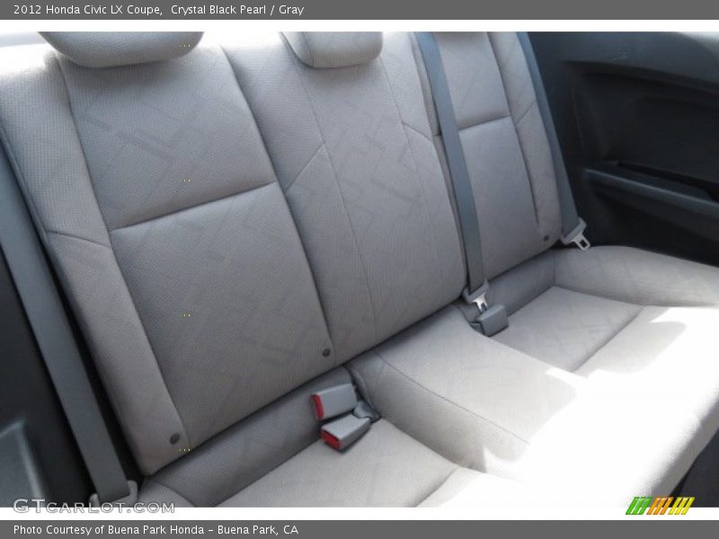 Crystal Black Pearl / Gray 2012 Honda Civic LX Coupe