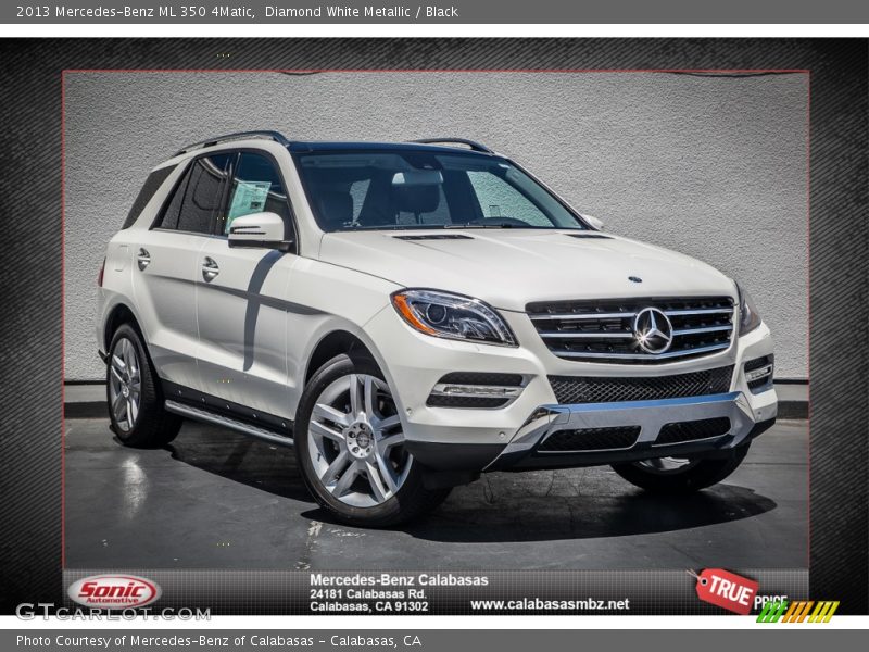 Diamond White Metallic / Black 2013 Mercedes-Benz ML 350 4Matic