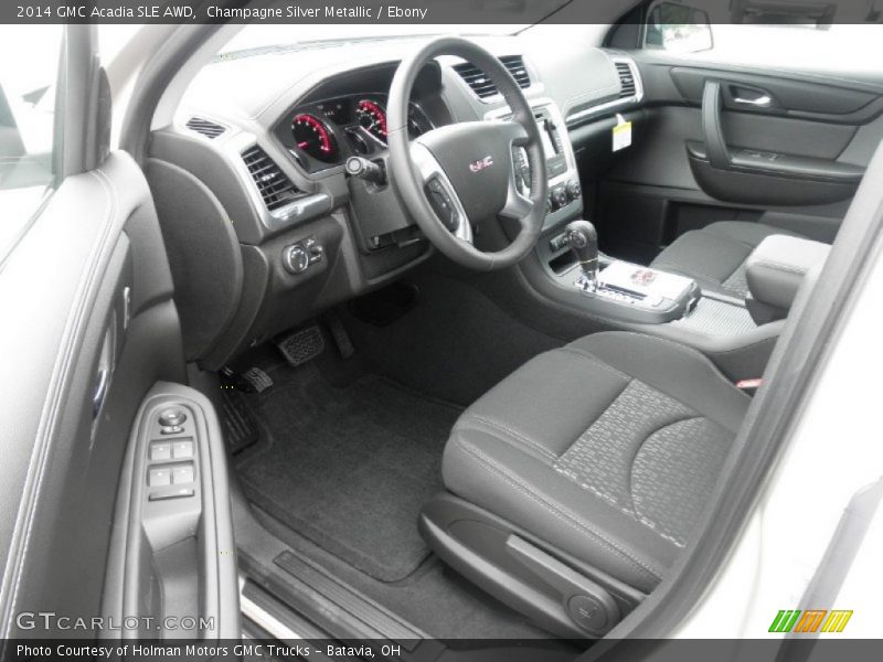 Champagne Silver Metallic / Ebony 2014 GMC Acadia SLE AWD
