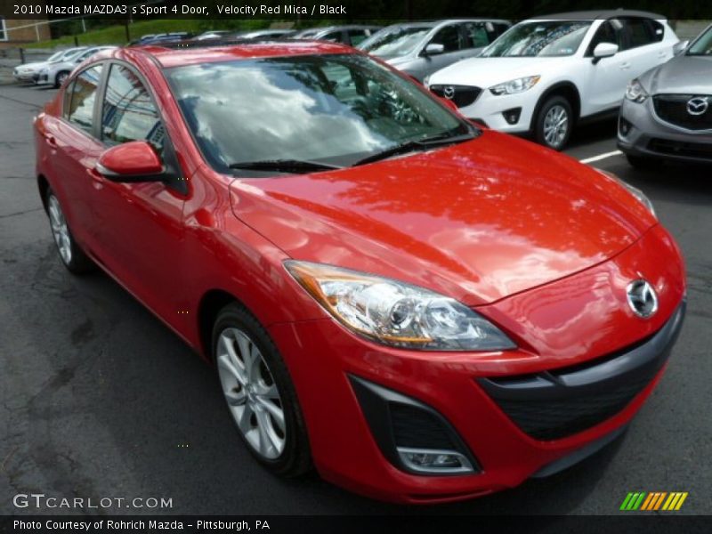 Velocity Red Mica / Black 2010 Mazda MAZDA3 s Sport 4 Door