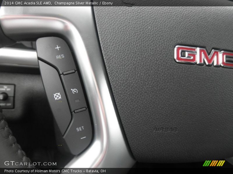 Champagne Silver Metallic / Ebony 2014 GMC Acadia SLE AWD
