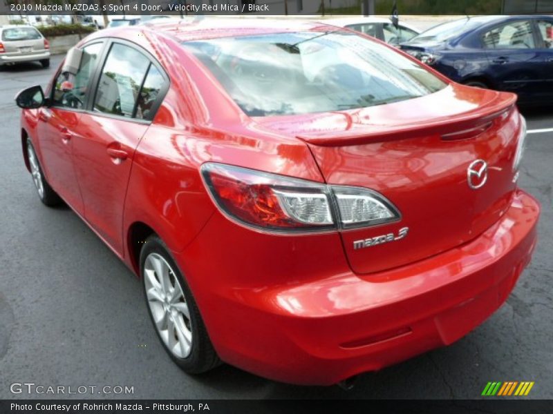 Velocity Red Mica / Black 2010 Mazda MAZDA3 s Sport 4 Door