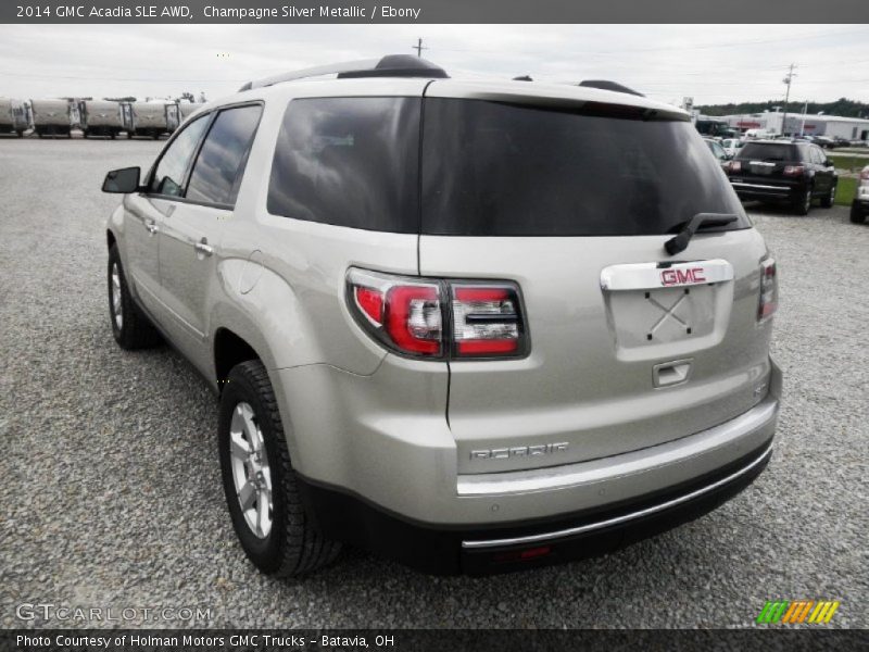 Champagne Silver Metallic / Ebony 2014 GMC Acadia SLE AWD