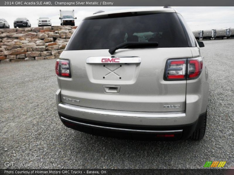 Champagne Silver Metallic / Ebony 2014 GMC Acadia SLE AWD