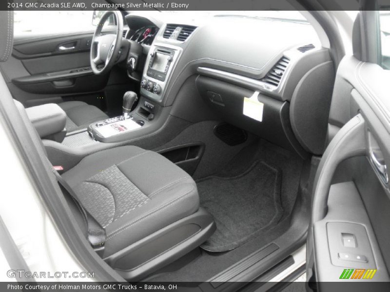 Champagne Silver Metallic / Ebony 2014 GMC Acadia SLE AWD