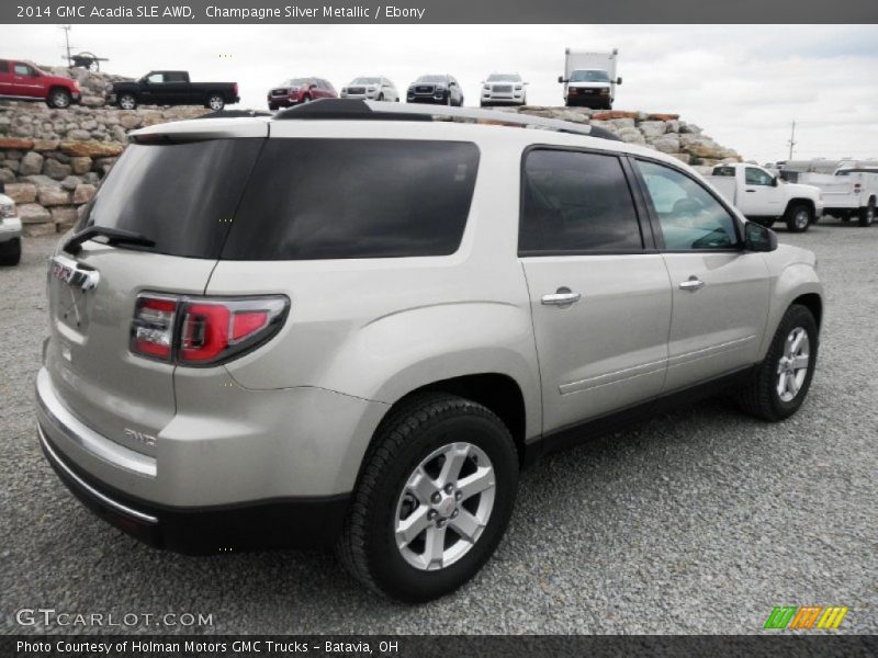 Champagne Silver Metallic / Ebony 2014 GMC Acadia SLE AWD
