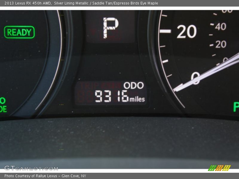 Silver Lining Metallic / Saddle Tan/Espresso Birds Eye Maple 2013 Lexus RX 450h AWD