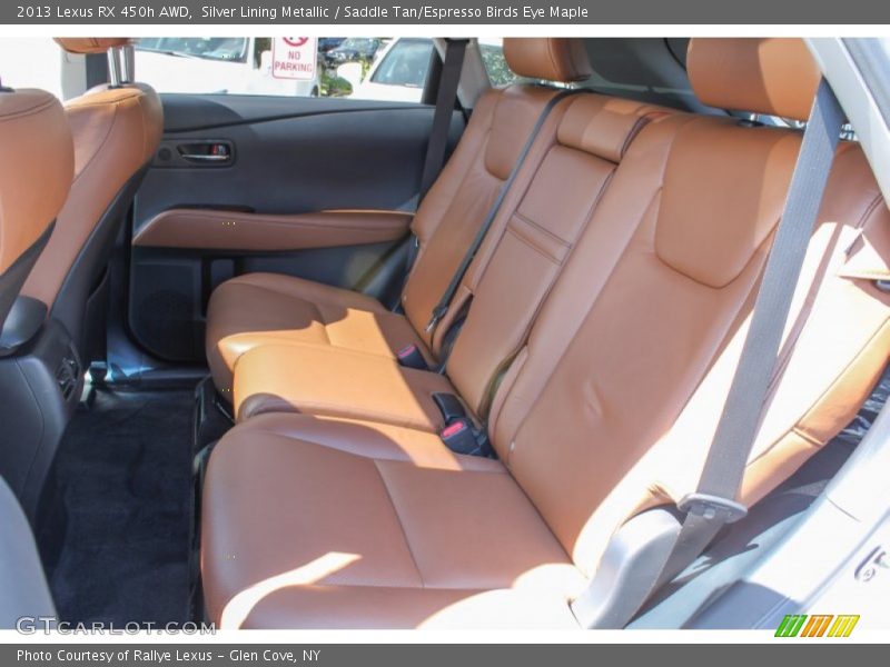 Silver Lining Metallic / Saddle Tan/Espresso Birds Eye Maple 2013 Lexus RX 450h AWD