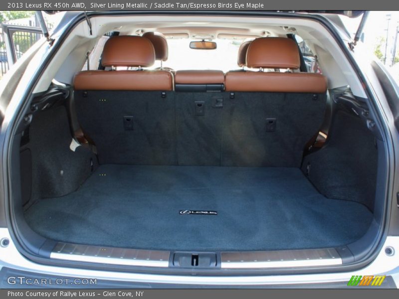Silver Lining Metallic / Saddle Tan/Espresso Birds Eye Maple 2013 Lexus RX 450h AWD