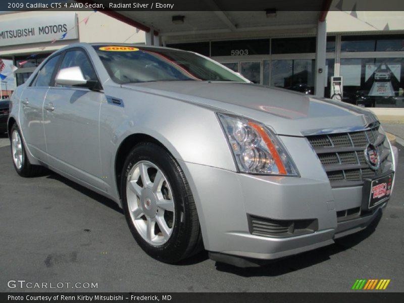 Radiant Silver / Ebony 2009 Cadillac CTS 4 AWD Sedan