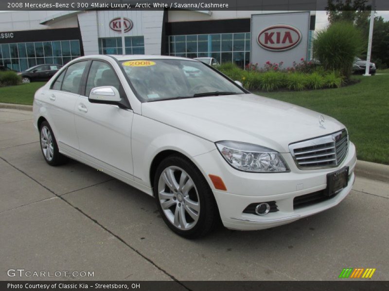 Arctic White / Savanna/Cashmere 2008 Mercedes-Benz C 300 4Matic Luxury