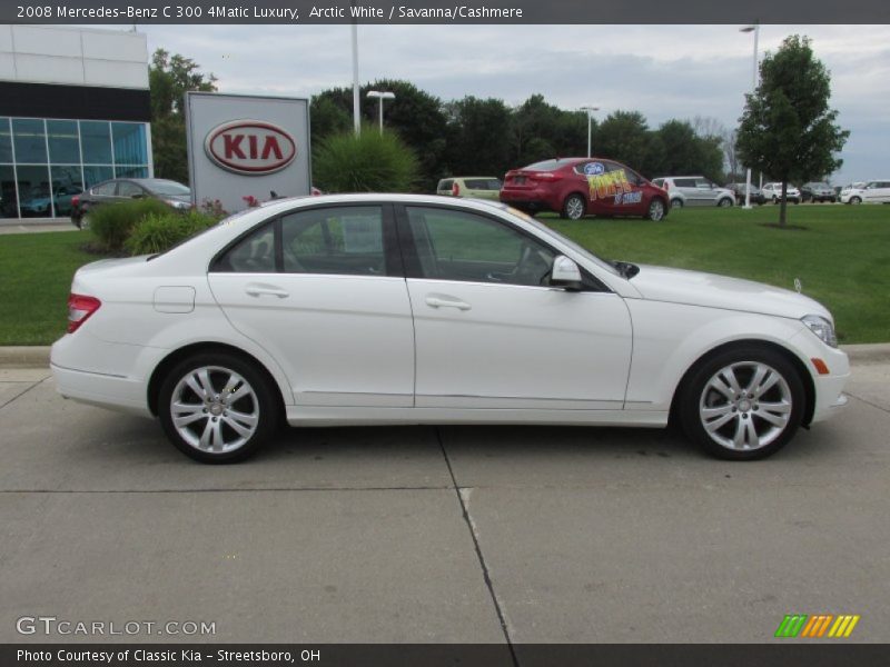 Arctic White / Savanna/Cashmere 2008 Mercedes-Benz C 300 4Matic Luxury
