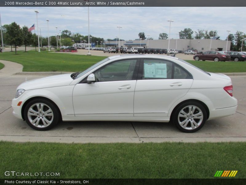 Arctic White / Savanna/Cashmere 2008 Mercedes-Benz C 300 4Matic Luxury