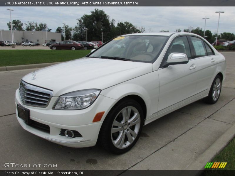 Arctic White / Savanna/Cashmere 2008 Mercedes-Benz C 300 4Matic Luxury