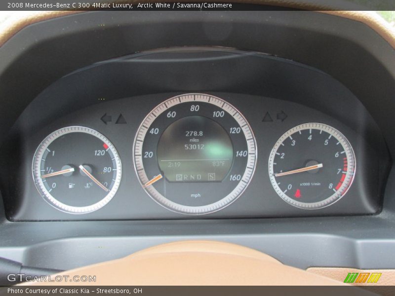 Arctic White / Savanna/Cashmere 2008 Mercedes-Benz C 300 4Matic Luxury