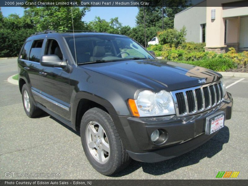 Dark Khaki Pearl / Medium Slate Gray 2006 Jeep Grand Cherokee Limited 4x4