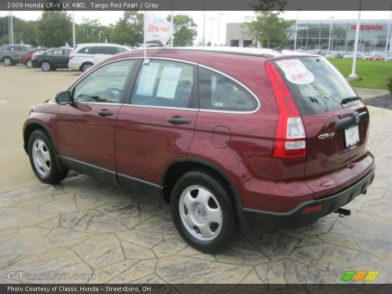 Tango Red Pearl / Gray 2009 Honda CR-V LX 4WD