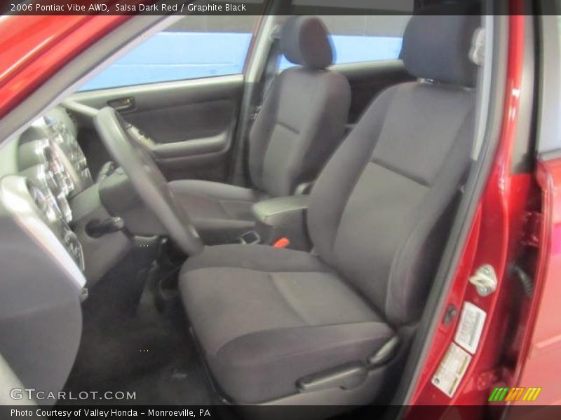 Salsa Dark Red / Graphite Black 2006 Pontiac Vibe AWD