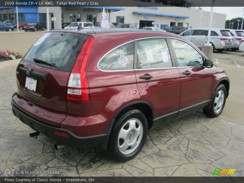 Tango Red Pearl / Gray 2009 Honda CR-V LX 4WD