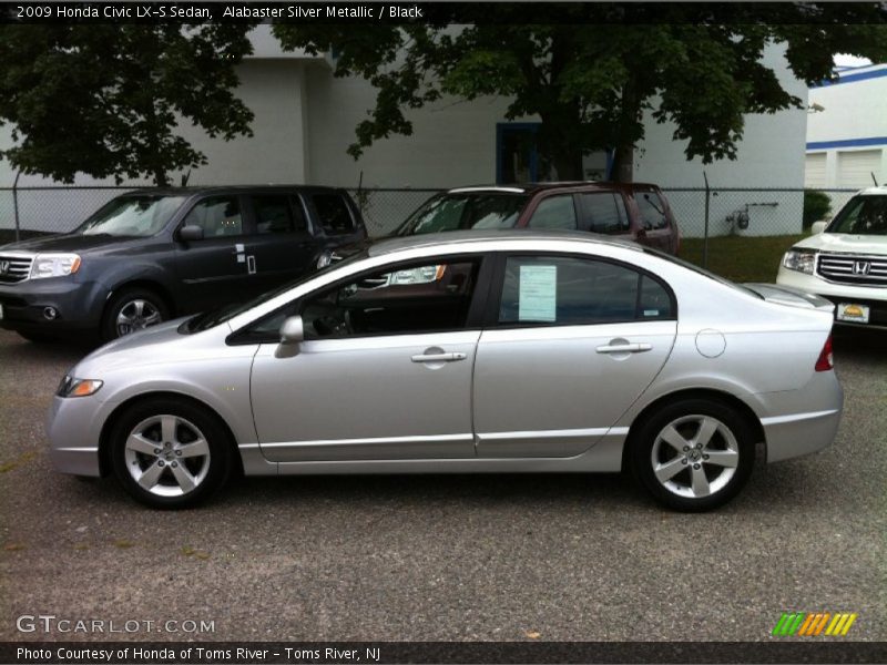 Alabaster Silver Metallic / Black 2009 Honda Civic LX-S Sedan