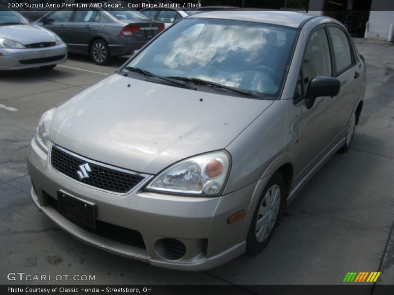 Cool Beige Metallic / Black 2006 Suzuki Aerio Premium AWD Sedan